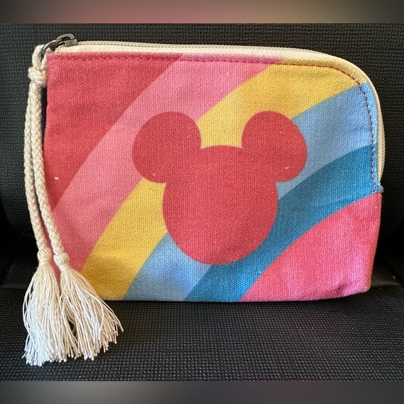 Disney x JUNK FOOD x Target Collab Mickey Mouse Rainbow Zippered Pouch/Wallet. - Picture 2 of 5